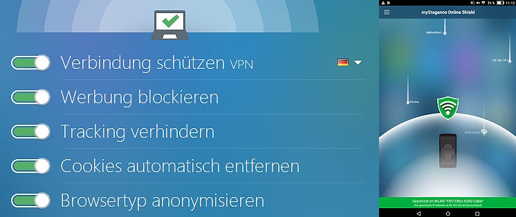 mySteganos Online Shield VPN: Sicher und anonym im Netz surfen
