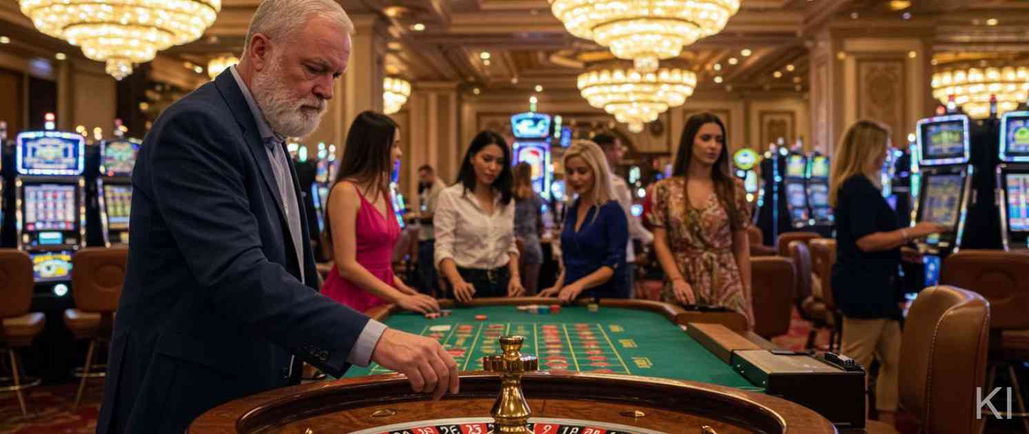 Eine Gruppe von Menschen im Casino
