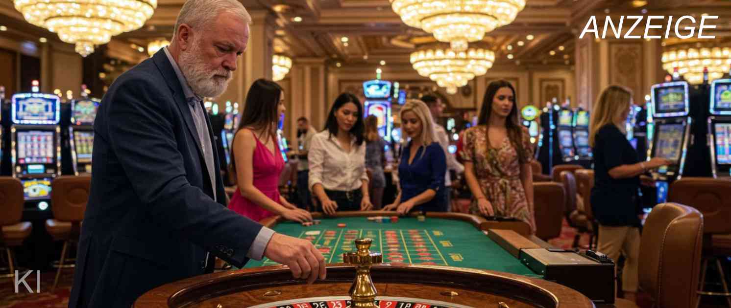 Eine Gruppe von Menschen im Casino