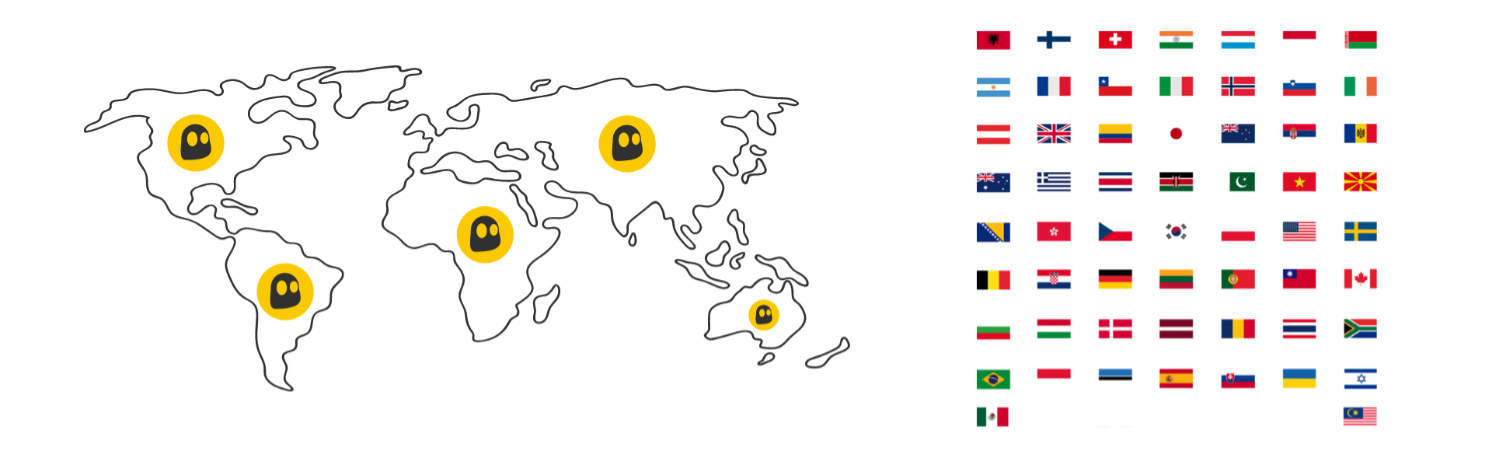 CyberGhost VPN: Länder im Überblick