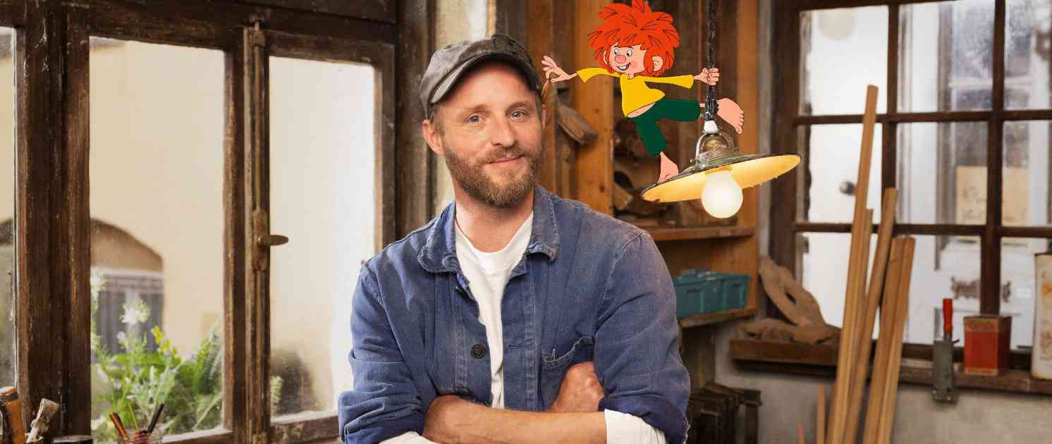Florian Brückner mit dem Pumuckl