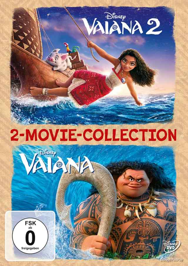 Vaiana 1 + 2 DVD